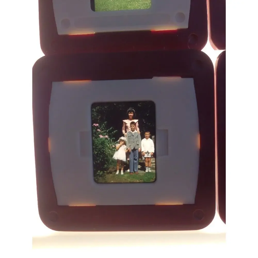 Lot 4 Vintage 1940s Kodachrome Family Children Portraits Photograph Color Slides